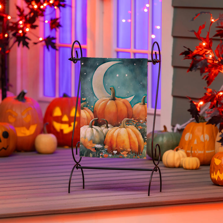 Watercolor Pumpkin Patch 2 Sided Garden Flag heartlandflags