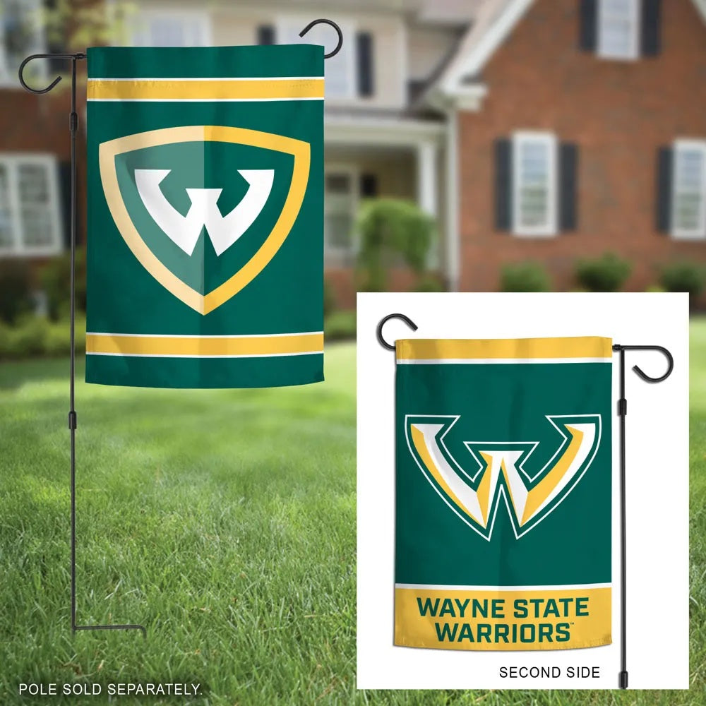 Wayne State Warriors 2 Sided Garden Flag heartlandflags