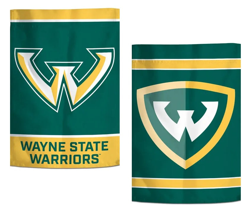 Wayne State Warriors 2 Sided Garden Flag heartlandflags