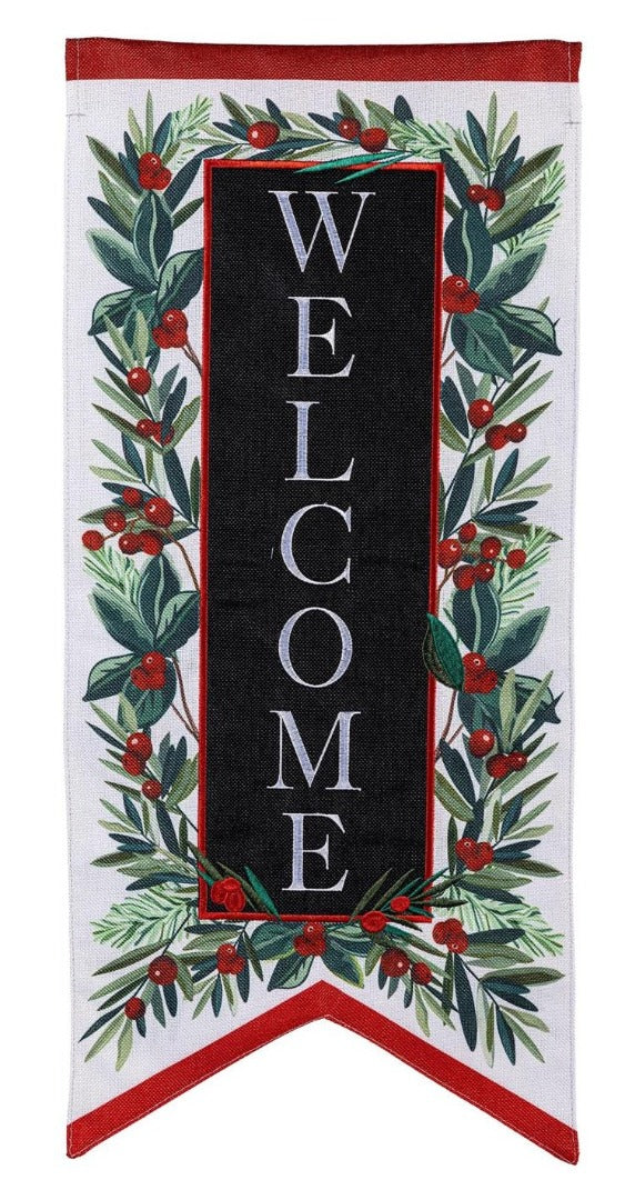 Welcome Foliage Pennant 2 Sided Long Garden Flag heartlandflags