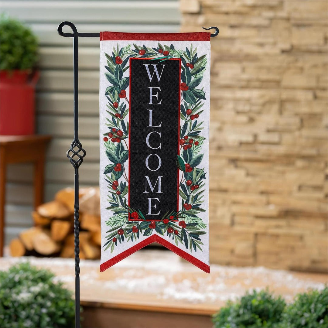 Welcome Foliage Pennant 2 Sided Long Garden Flag heartlandflags