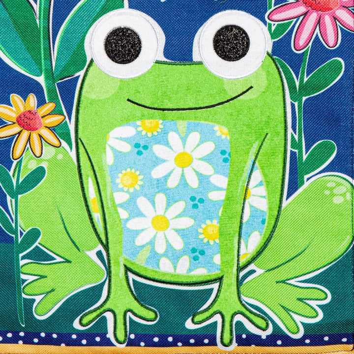 Welcome Friends Frog Garden Flag 2 Sided heartlandflags