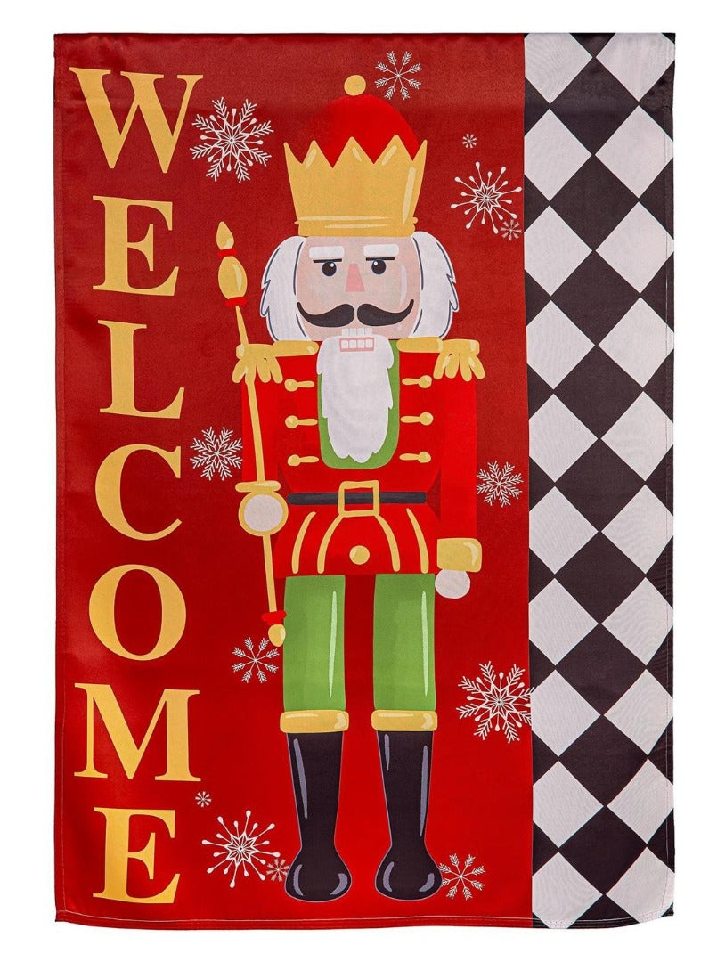 Welcome Nutcracker 2 Sided Banner heartlandflags