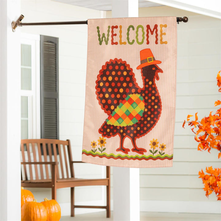 Welcome Turkey Polka Dot 2 Sided Banner heartlandflags