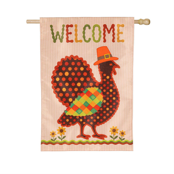 Welcome Turkey Polka Dot 2 Sided Banner heartlandflags