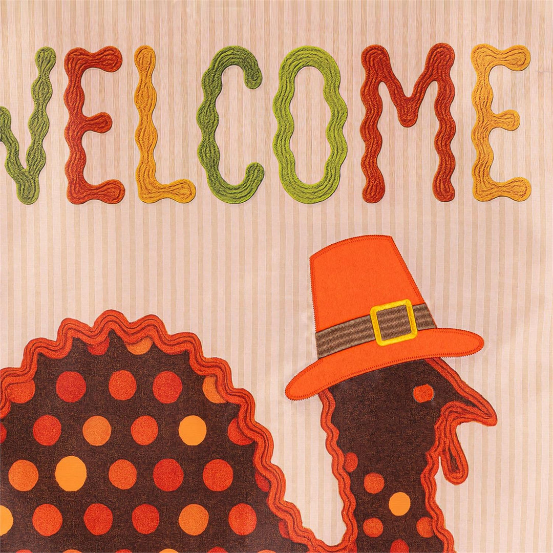 Welcome Turkey Polka Dot 2 Sided Banner heartlandflags