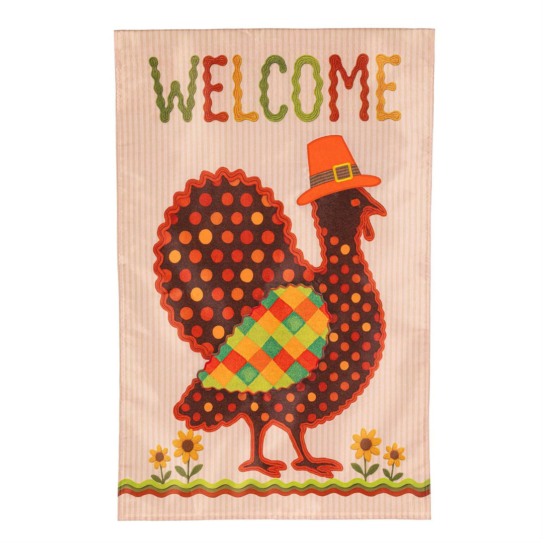 Welcome Turkey Polka Dot 2 Sided Banner heartlandflags