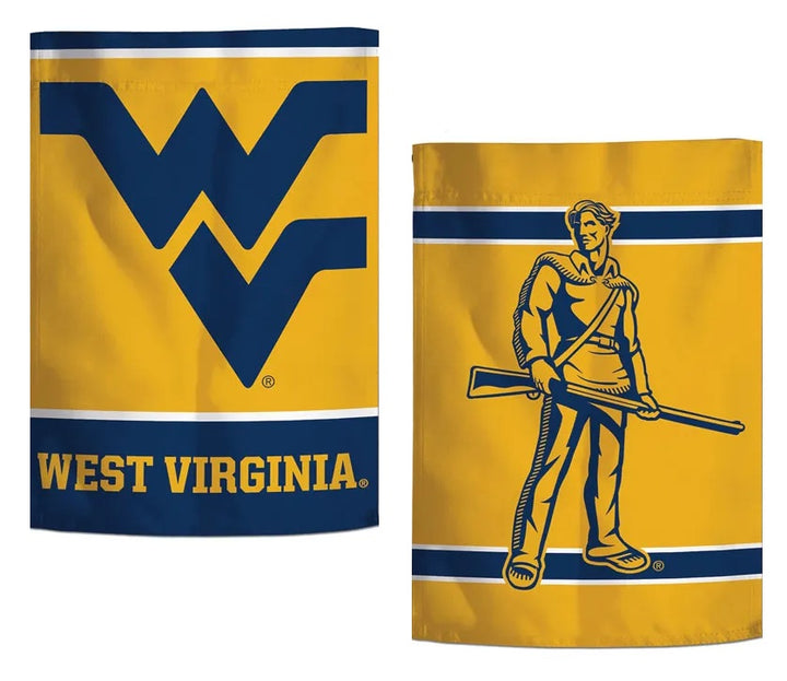 West Virginia Mountaineers Garden Flag 2 Sided Double Logo heartlandflags
