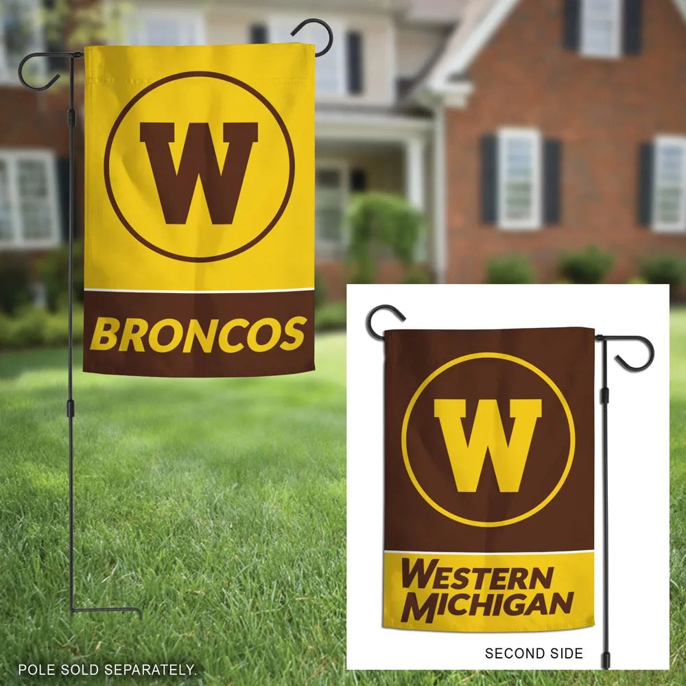 Western Michigan Broncos 2 Sided Garden Flag heartlandflags