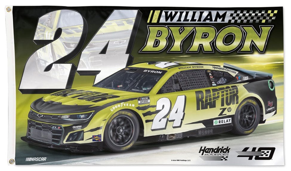 William Byron Flag 3x5 Raptor Race Car 2024 heartlandflags