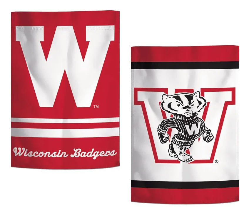 Wisconsin Badgers 2-Sided Garden Flag Vintage heartlandflags