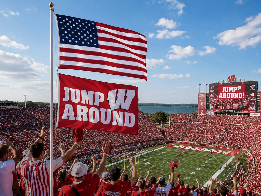 Wisconsin Jump Around Flag 3x5 heartlandflags