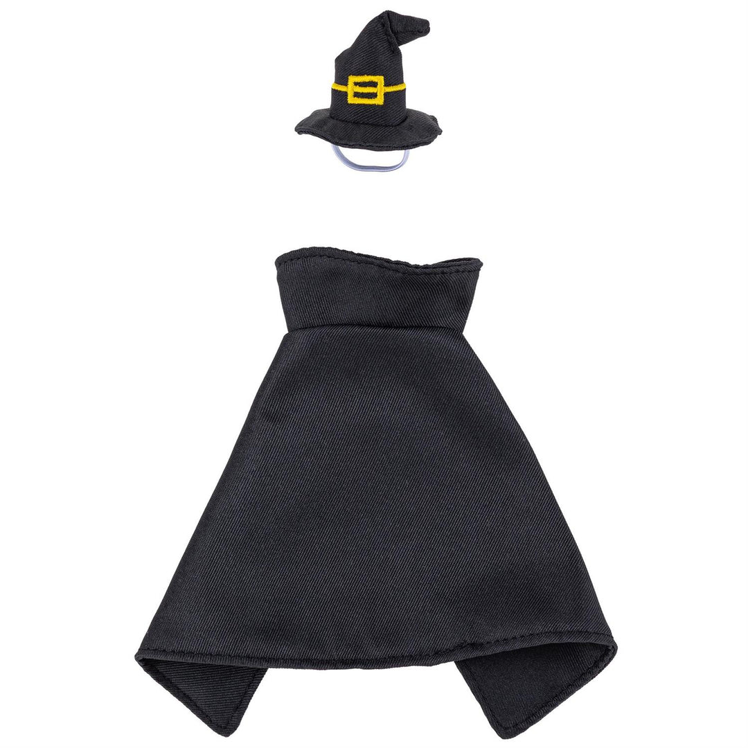 Witch table goose outfit in a Halloween display with pumpkin and candle, goose and props not included