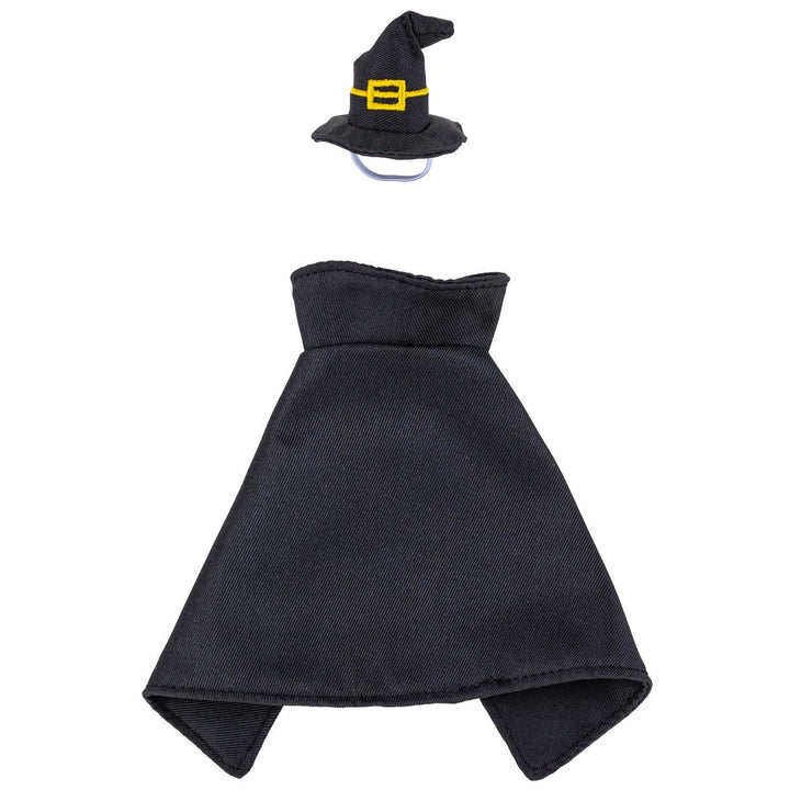 Witch table goose outfit in a Halloween display with pumpkin and candle, goose and props not included
