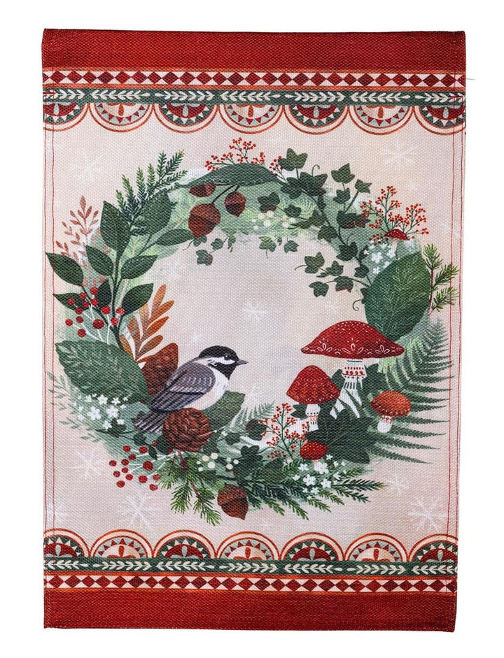 Woodland Wreath 2 Sided Garden Flag heartlandflags