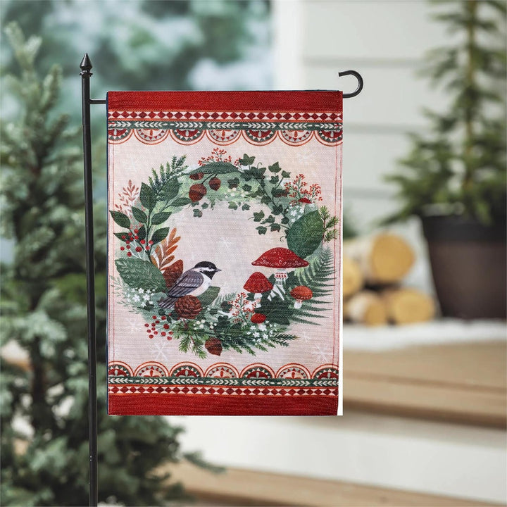 Woodland Wreath 2 Sided Garden Flag heartlandflags