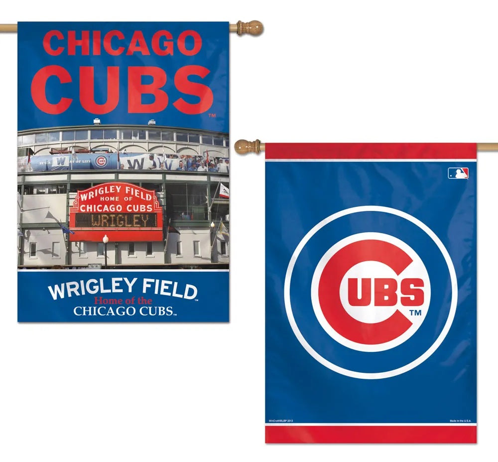 Wrigley Field 2 Sided Banner heartlandflags