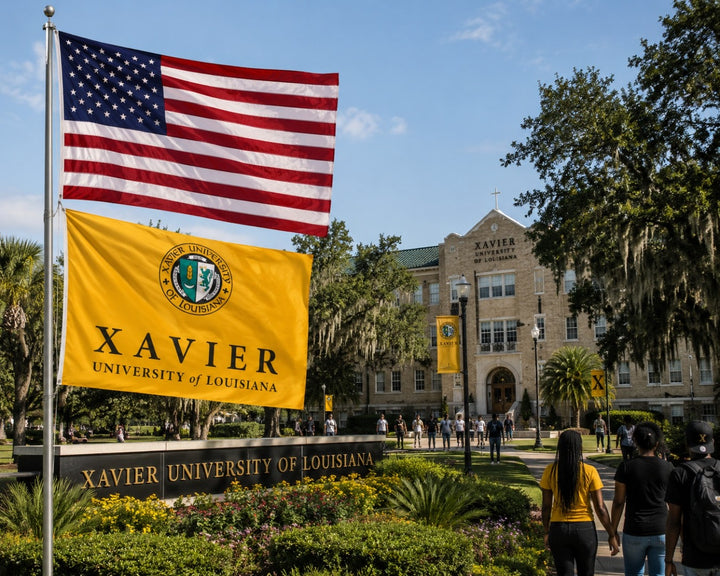 Xavier University of Louisiana Flag 3x5 Logo heartlandflags