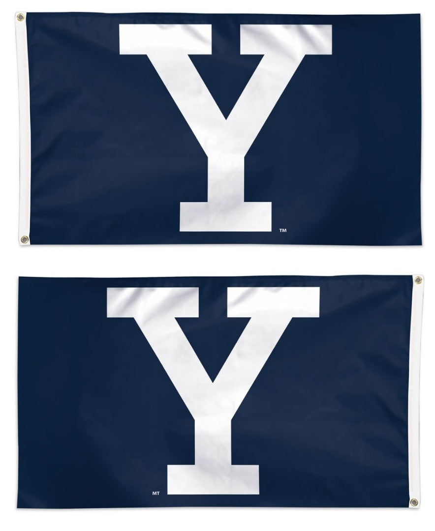 Yale Bulldogs 3x5 Flag - Official Yale "Y" Logo Navy Outdoor Flag heartlandflags