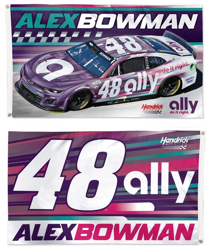 Alex Bowman Flag 3x5 Ally Race Car 2 Sided 2023 96348123 Heartland Flags