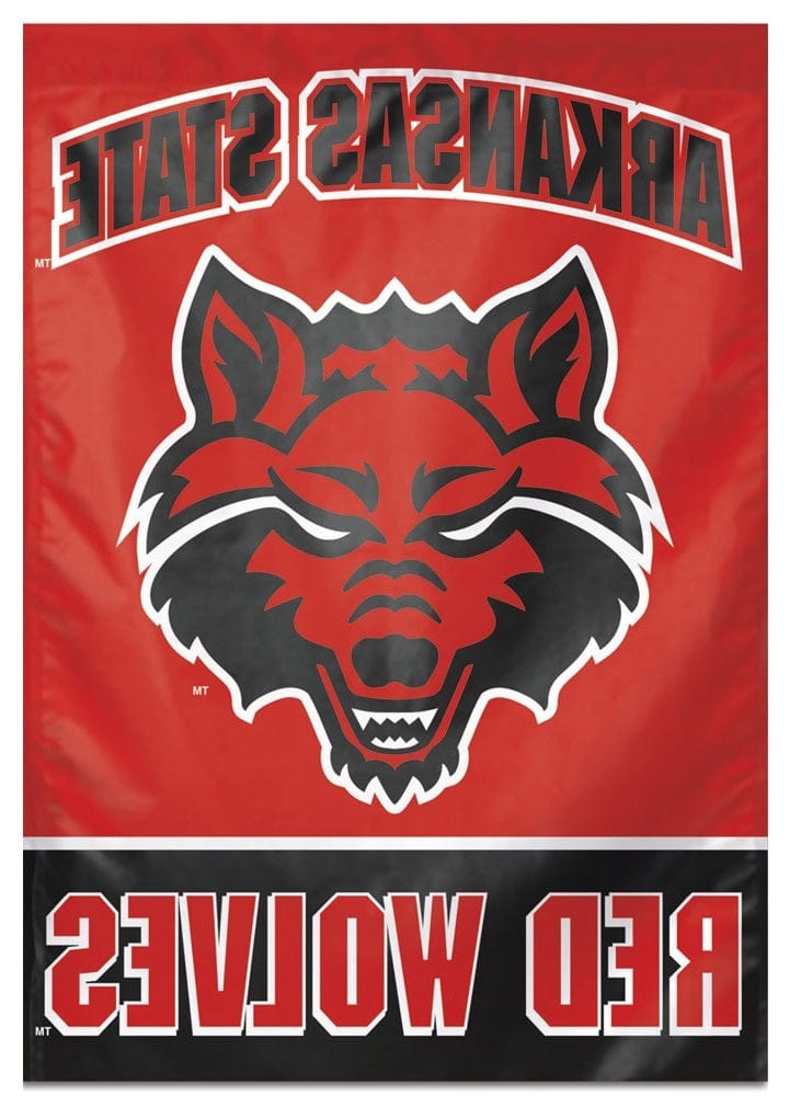 Arkansas State Red Wolves Flag Vertical House Banner 28590017 Heartland Flags