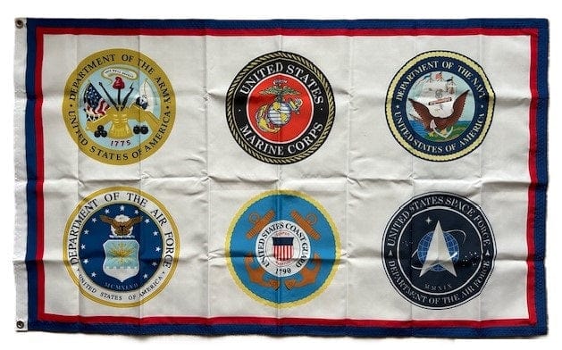 Armed Forces Flag 3x5 All Branches 502969 Heartland Flags