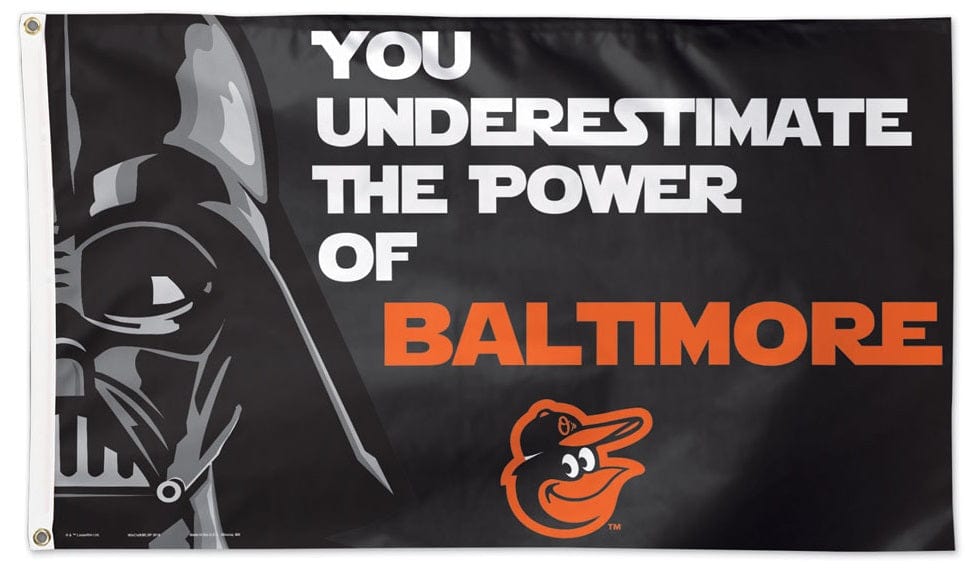 Baltimore Orioles Flag 3x5 Darth Vader Underestimate 43936116 Heartland Flags