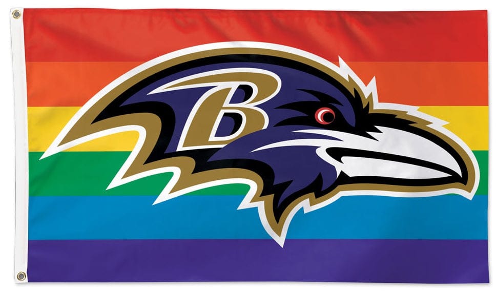 Baltimore Ravens Flag 3x5 Pride Rainbow 32446321 Heartland Flags