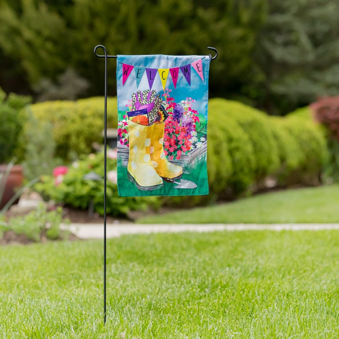 Banner and Boots Garden Flag 2 Sided Welcome 14L10926 Heartland Flags