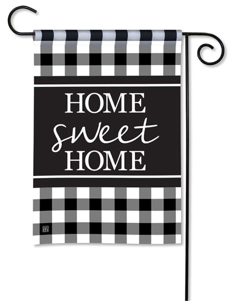 Black & White Check Garden Flag Home Sweet Home 31790 Heartland Flags
