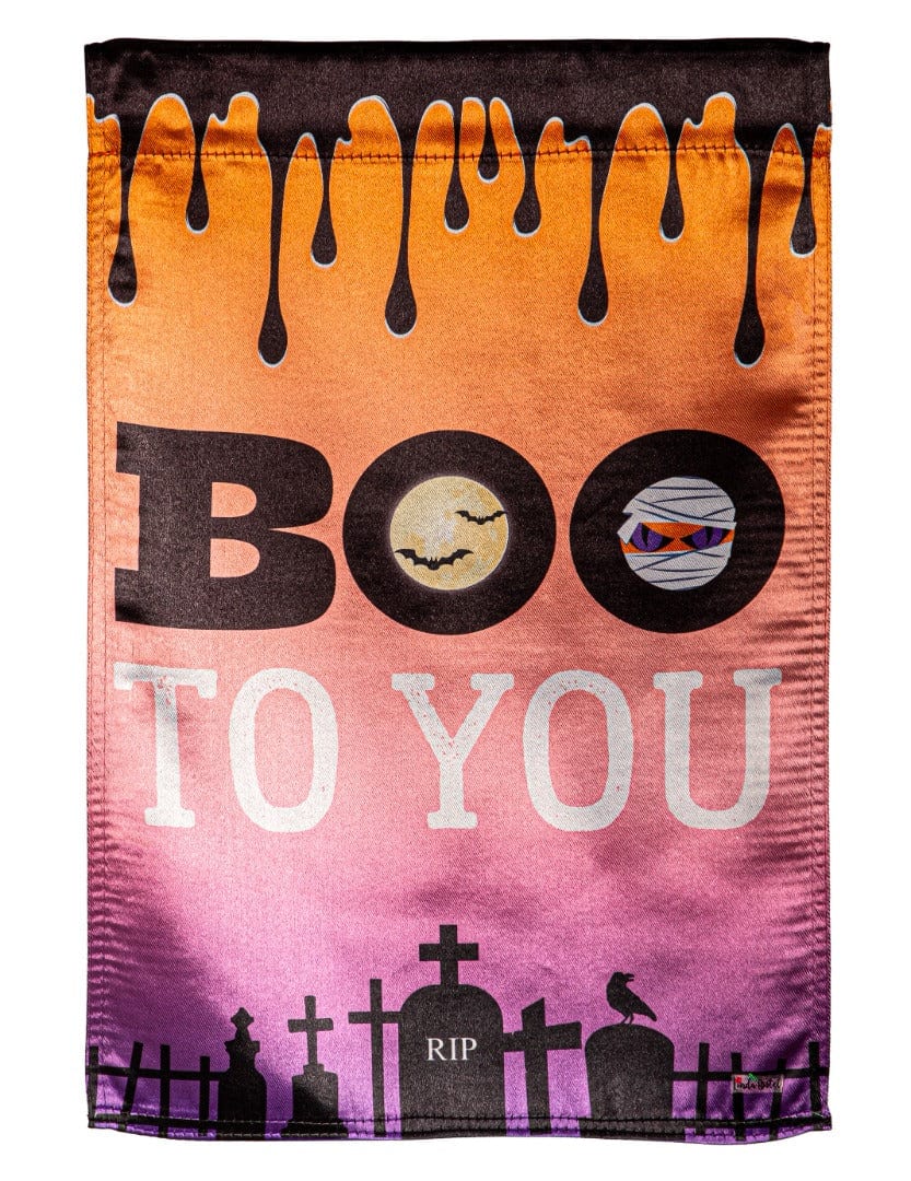 Boo To You Halloween Garden Flag 2 Sided heartlandflags