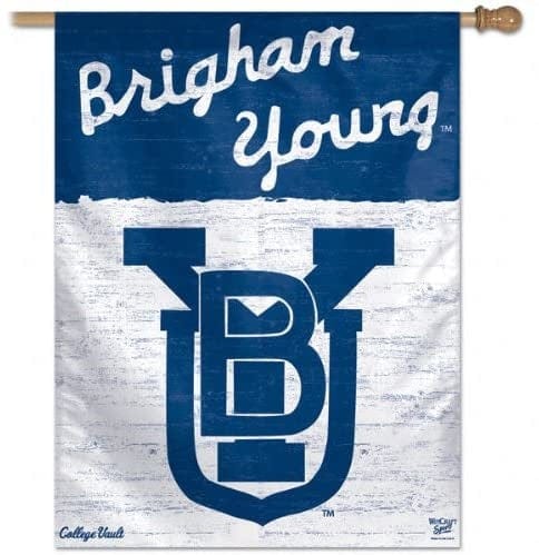 Brigham Young Flag BYU Throwback Logo Vault 750597 Heartland Flags