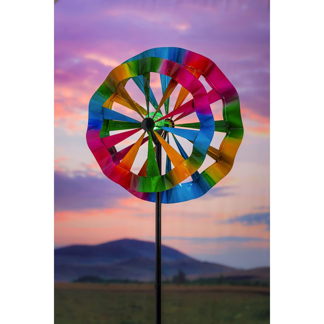 Carnival Wind Spinner 75 Inches Tall Solar heartlandflags