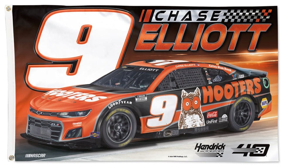 Chase Elliott Flag 3x5 Hooters Race Car 2024 98919124 Heartland Flags