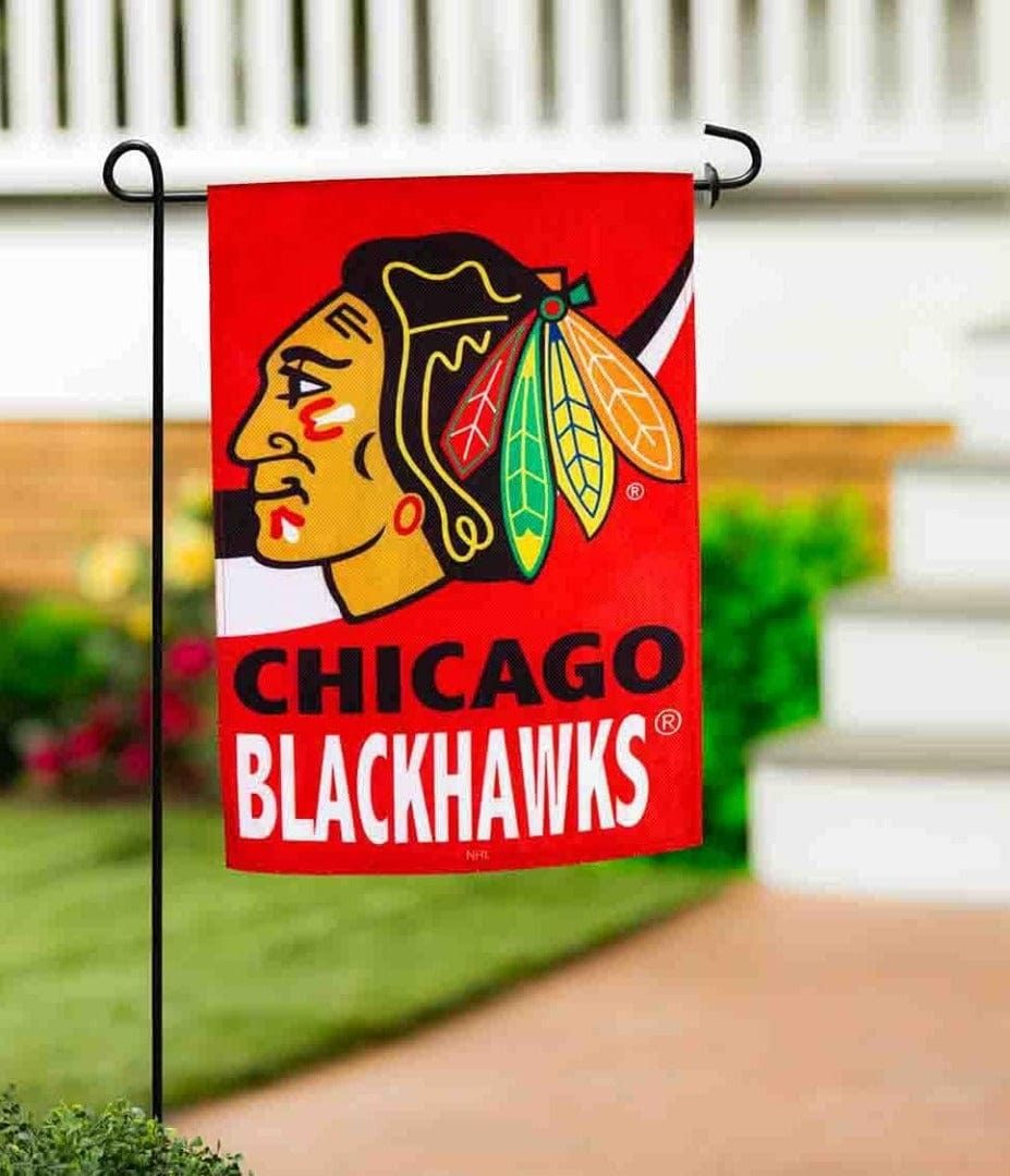 Chicago Blackhawks Garden Flag 2 Sided Burlap 14NB4355 Heartland Flags