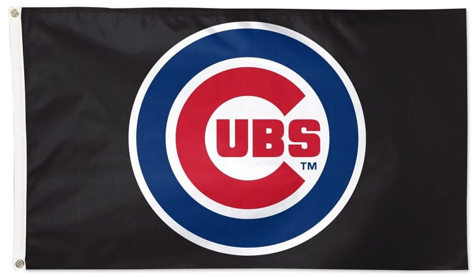 Chicago Cubs Flag 3x5 Logo Black 2 Sided 35072322 Heartland Flags