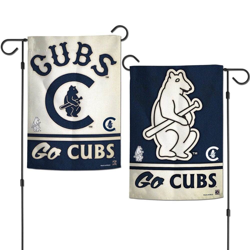 Chicago Cubs Garden Flag 2 Sided Go Cubs Retro 55323322 Heartland Flags