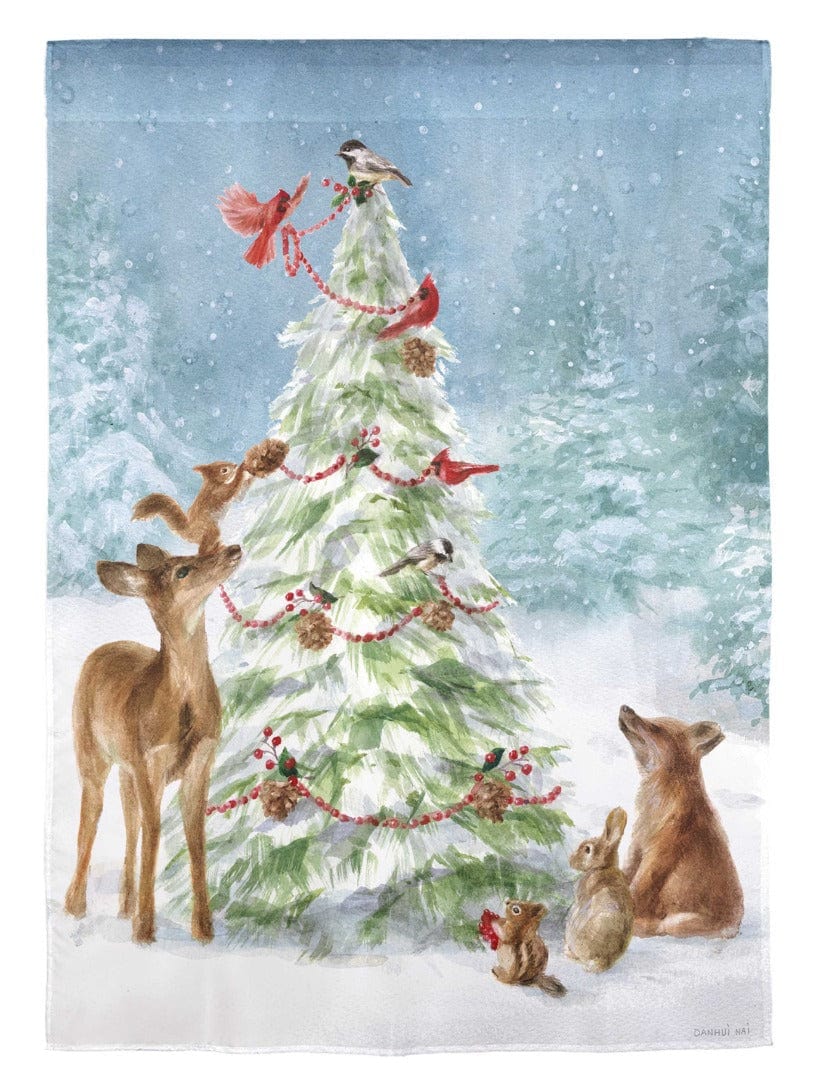 Christmas Tree And Friends Garden Flag 2 Sided 14M11327 Heartland Flags