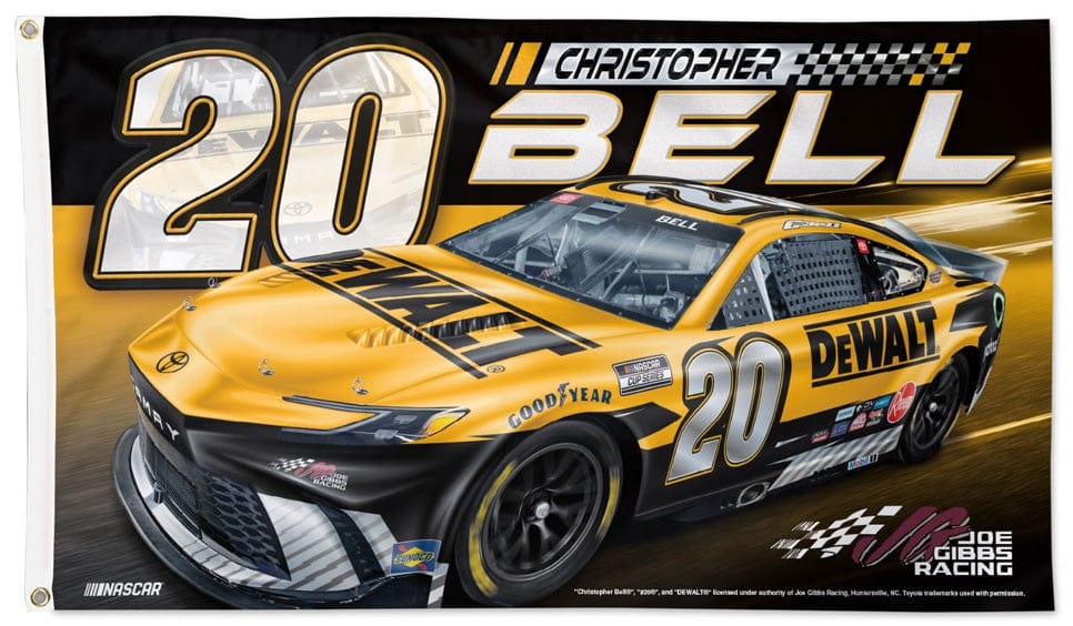 Christopher Bell Flag 3x5 DeWalt Race Car 2024 77586324 Heartland Flags
