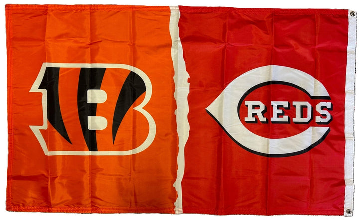 Cincinnati Bengals and Cincinnati Reds Flag 3x5 2 Sided 608783 Heartland Flags