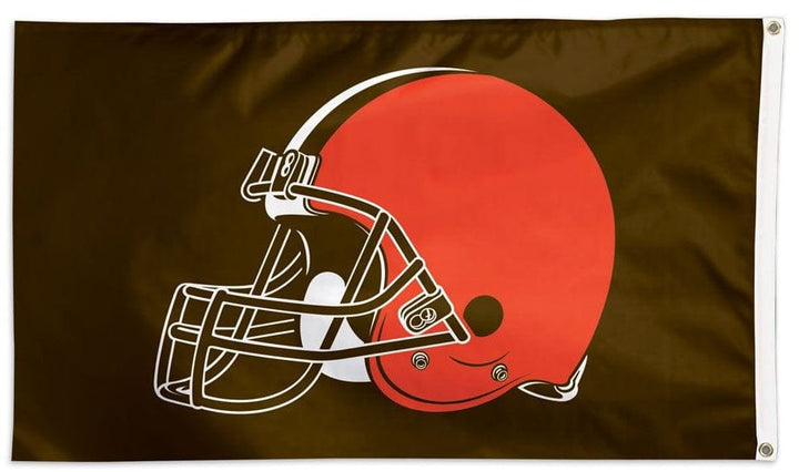 Cleveland Browns Flag 3x5 Helmet on Brown 61436117 Heartland Flags