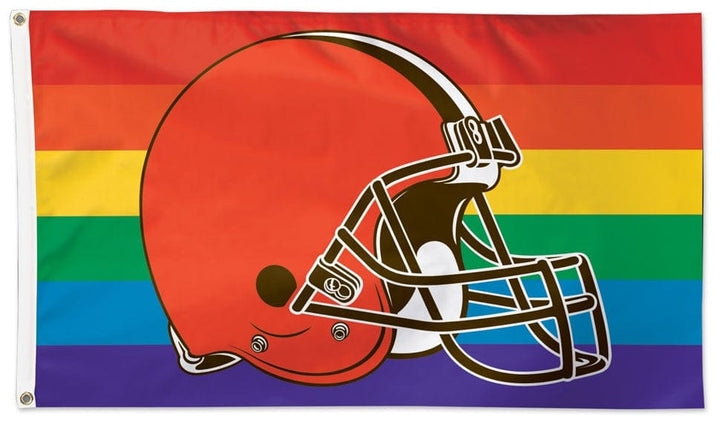 Cleveland Browns Flag 3x5 Rainbow Pride 33035321 Heartland Flags