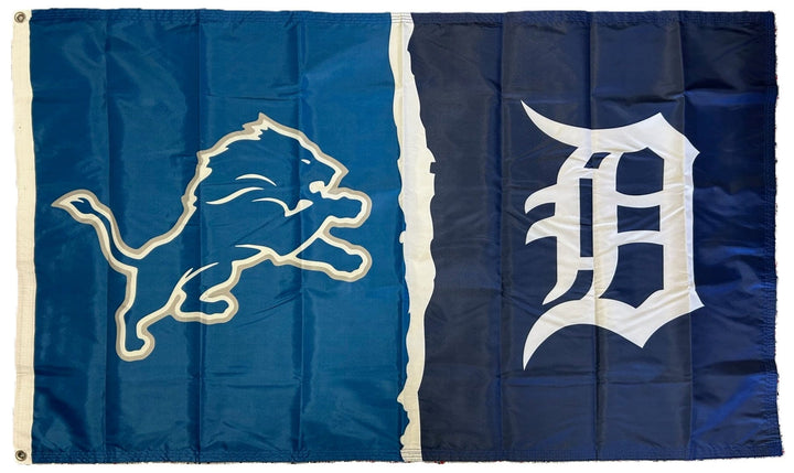 Detroit Lions and Detroit Tigers Flag 3x5 2 Sided 777707 Heartland Flags
