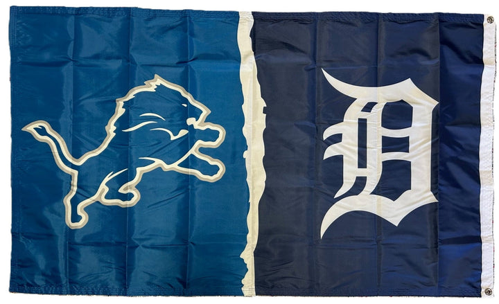 Detroit Lions and Detroit Tigers Flag 3x5 2 Sided 777707 Heartland Flags