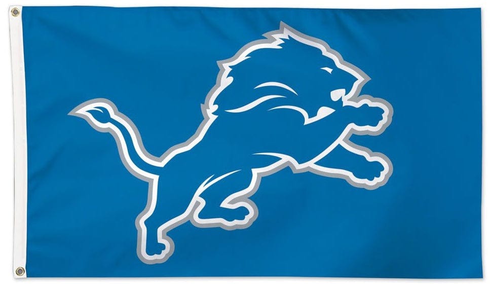 Detroit Lions Flag 3x5 Logo Blue 2 Sided 01807118 Heartland Flags