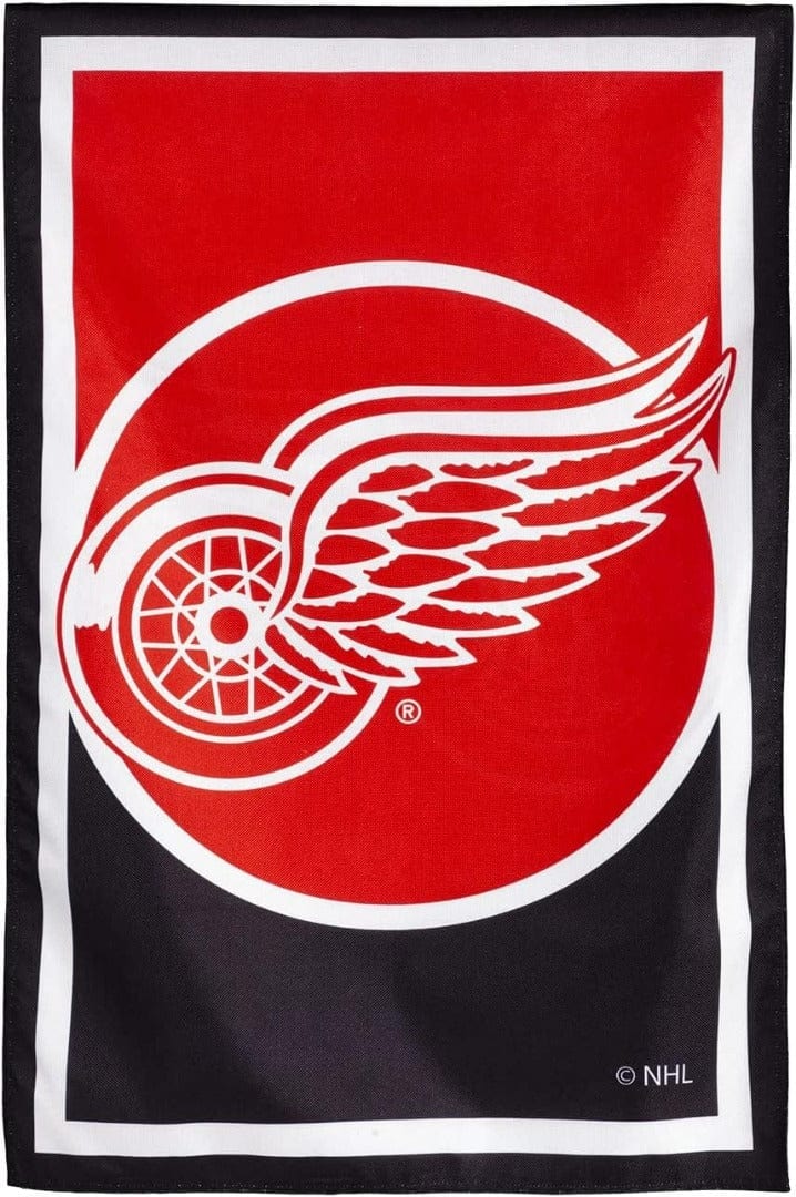 Detroit Red Wings Banner 2 Sided Burlap House Flag 13NB4359 Heartland Flags