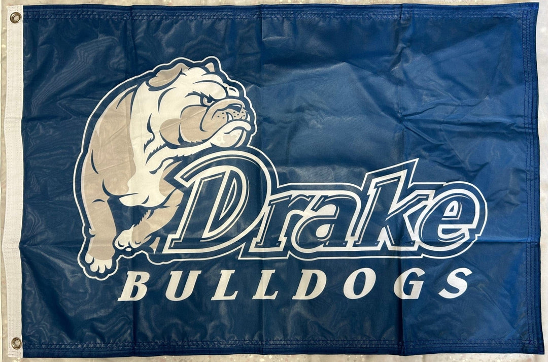 Drake Bulldogs Flag 2x3 Logo 2 Sided School Licensed