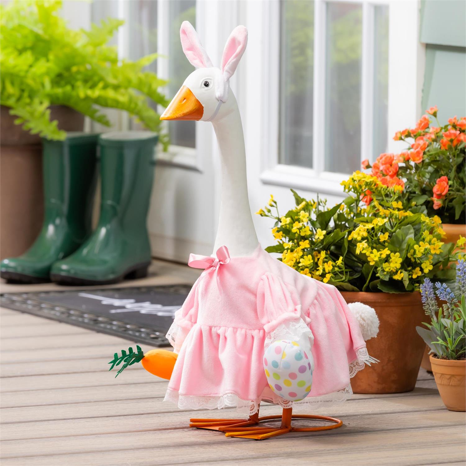 Spring Bresses Easter Dress Porch Goose Outfit for 21 Inch Goose