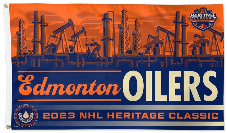 Edmonton Oilers Flag 3x5 2023 NHL Heritage Classic 73004323 Heartland Flags