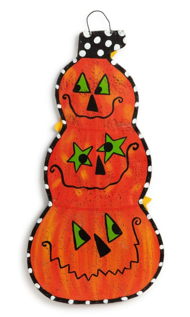 Fall Reversible Pumpkins Door Hanger Peri Woltjer Screenings Halloween 2020220140 Heartland Flags